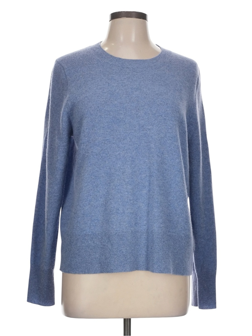 J. Crew Cashmere Classic Fit Crewneck Size Large Blue Cozy Fall Preppy